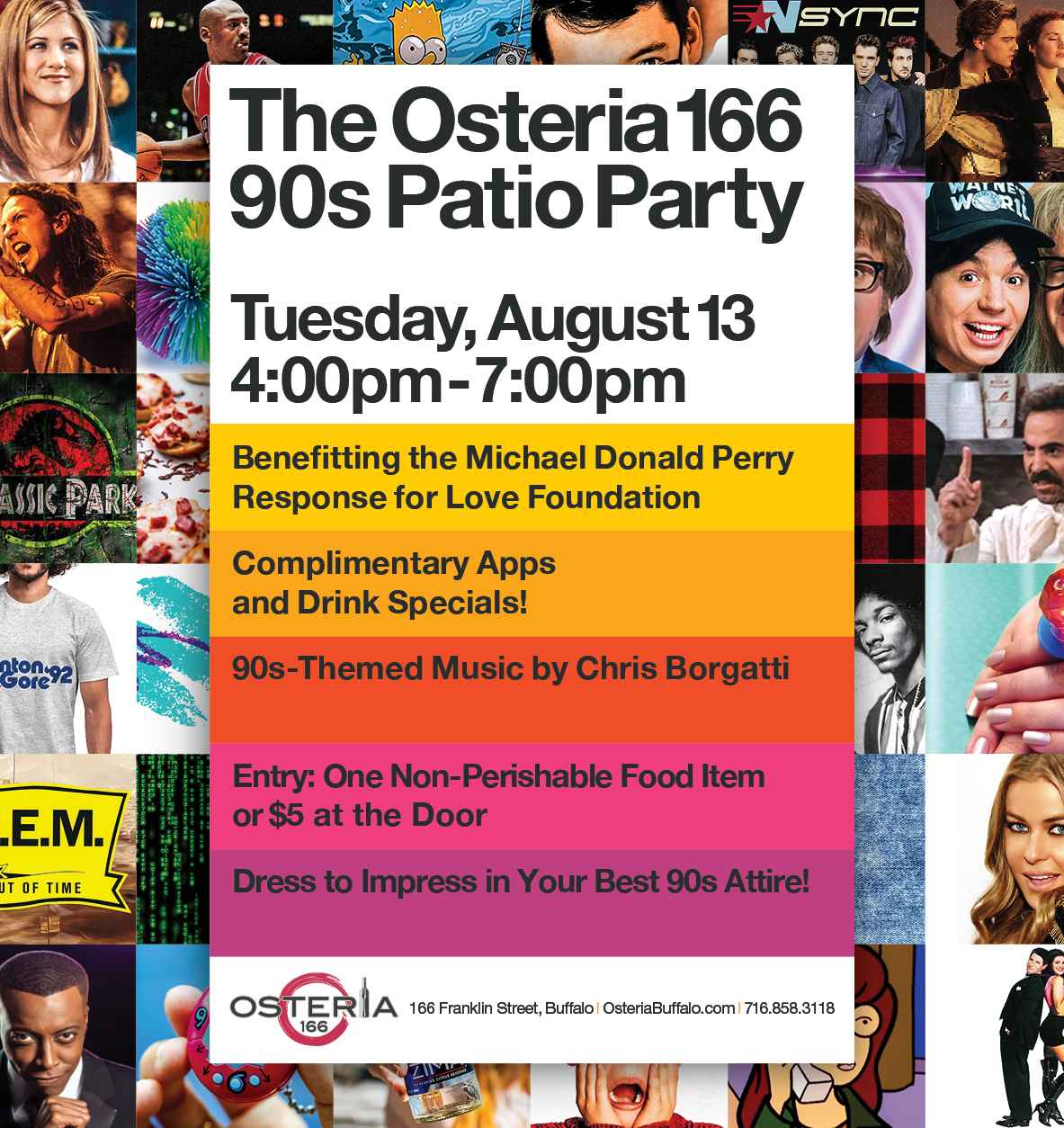 The Osteria 166 90s Patio Party