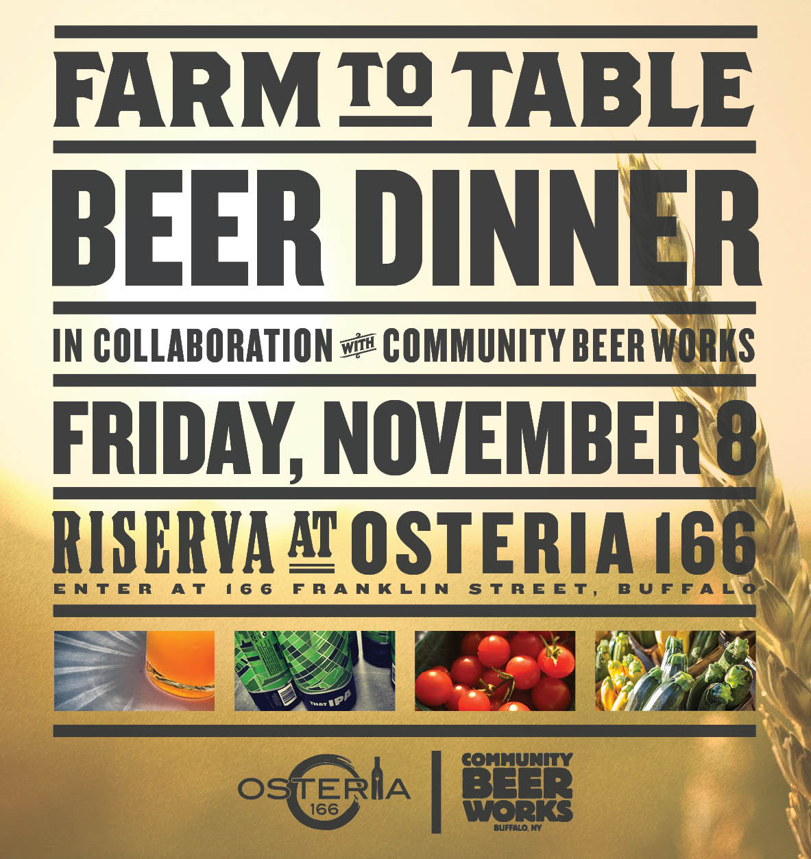 Farm-To-Table Beer Dinner with Community Beer Works